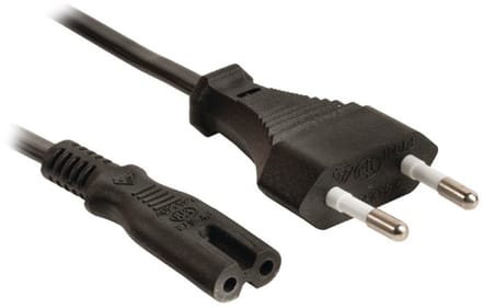 Berenzo Euro netsnoer C7 stroomkabel 1,5m zwart - 226610