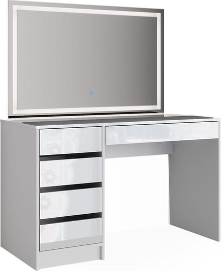 Vicco Sherry Kaptafel met licht – 120 cm met LED-verlichting Wit