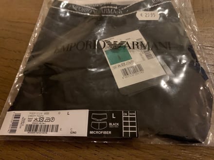 Emporio Armani Cheeky Pants Zwart maat L