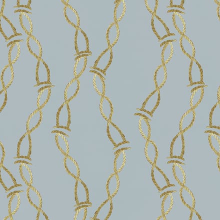 Behang Cord Chain Dance blauw