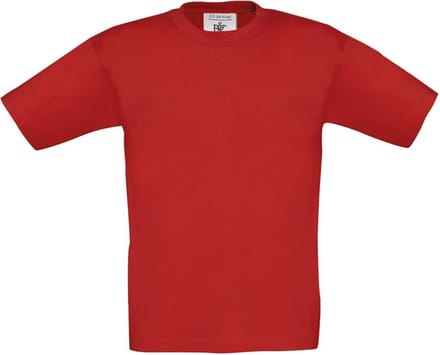 B&C Exact 150 Kinder T-Shirt - Rood - 7-8 Jaar - 128