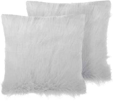 DAISY - Sierkussen set van 2 - Lichtbeige - 45 x 45 cm - Polyester