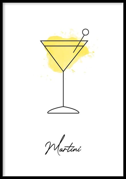 Poster Martini - 50x70 - Poster Cocktails - WALLLL
