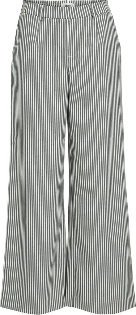 Object Objlisa Wide Pant Broeken Dames - Grijs - Maat 36