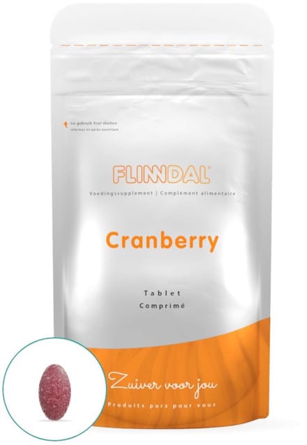 Flinndal Cranberry Tabletten - Met Guldenroede - Voor Blaas en Urinewegen - 30 Tabletten