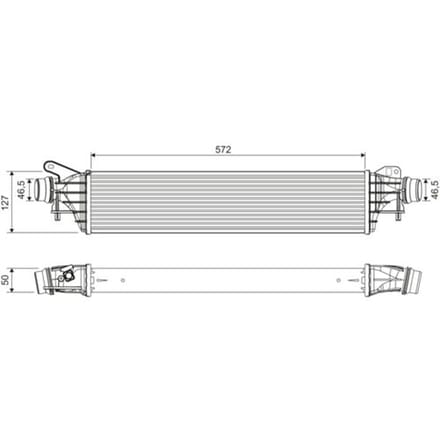 Lage-temperatuurRadiator, laadluchtRadiator VALEO 822909