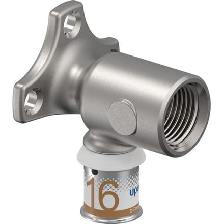 Uponor S-Press Smart Aqua muurplaat - met hoge flens 1/2 binnendraad x 16 mm pers