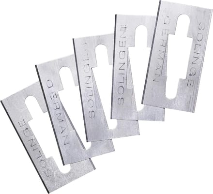 Set van 5 Vervangingsmessen voor Hobbyschaaf 45 mm Staal