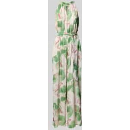 Jumpsuit van viscose met strikceintuur en strik