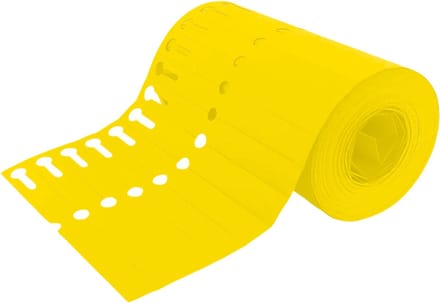 CombiCraft beschrijfbare sleufetiketten geel 120x13mm - per 1000 stuks