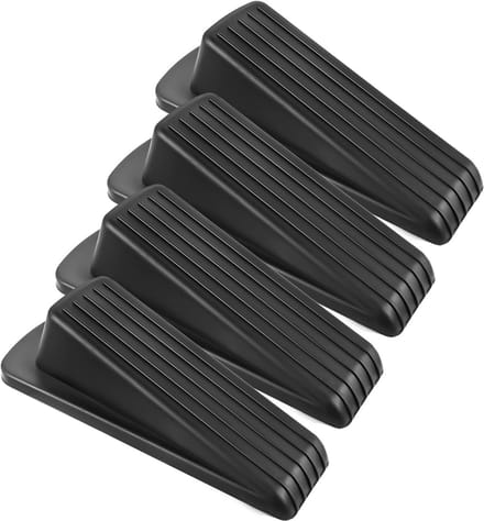 Deur Stoppers - Deurwig Set - Deur Open Houden - Stapelbaar Ontwerp - 4 Stuks - Zwart