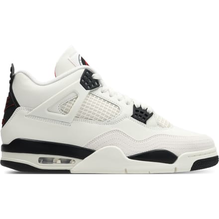 Air Jordan 4 Retro 'Flight Club' - Maat 44 - Sail/University Red/Zwart / Wit Rood - Air Jordan 4 - Lifestyle - Heren Sneakers voor Mannen