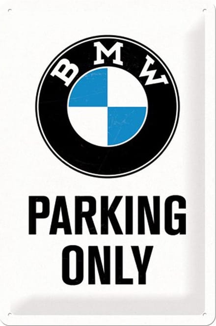 BMW Parking Only Metalen Wandbord 20x30 cm