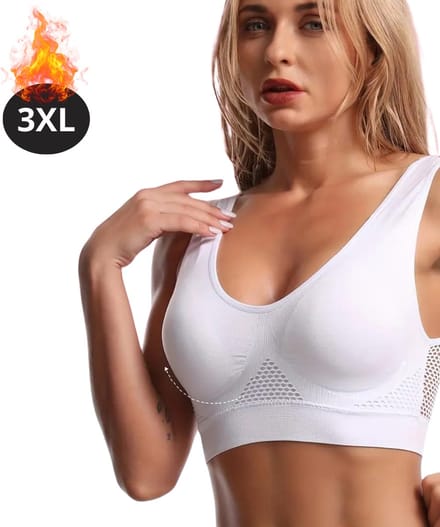 Nivard BH Zonder Beugel - Zonder Bandjes - Push-up Bh's - Comfort Beha - Gemengd - Wit - Maat 3XL