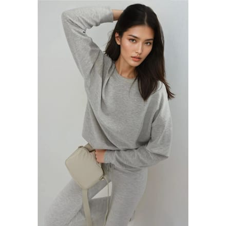 Ontspannen Pasvorm Crewneck Modal Sweatshirt