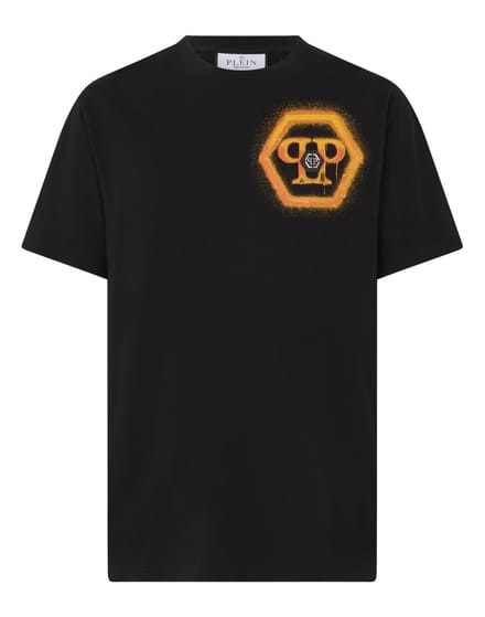 Round Neck T-Shirt Spray Hexagon
