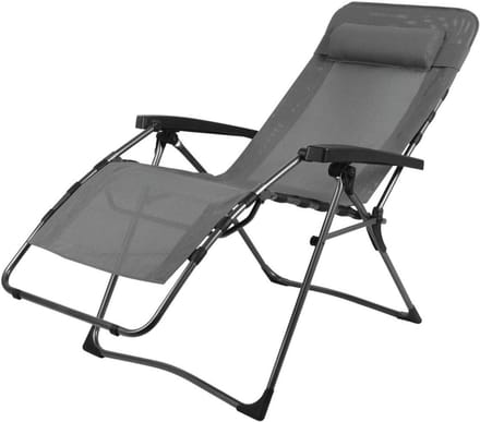 Tuinstoel met Voetsteun - Relaxstoel Ligstoel - Buiten Ontspannen - Zero Gravity Effect - 120 kg - Grijs