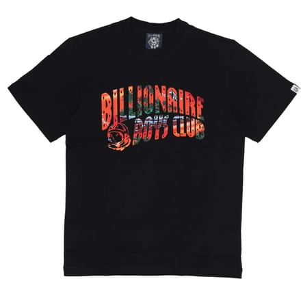 Heren T-shirt Tropical Island Fill Arch Logo Tee Black