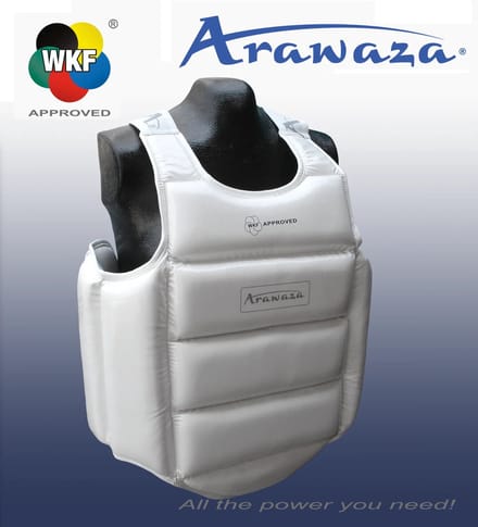 Bodyprotector voor karate Arawaza | U14 WKF | Wit (Maat: S)