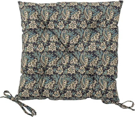 Bloomingville Abiha zitkussen - blauwe print - 45cm