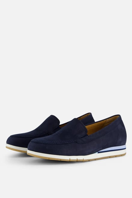 Gabor Instappers blauw Nubuck - Maat 36.5