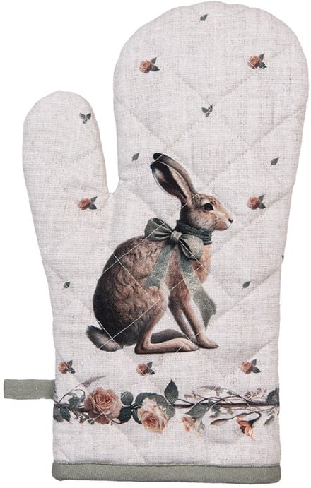 Clayre & Eef Ovenwant 18x30 cm Beige Katoen