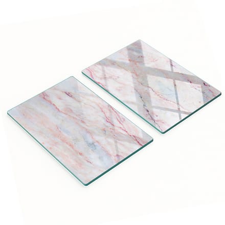 Multifunctionele decoratieve glazen borden met marmerprint 2x40x52 cm
