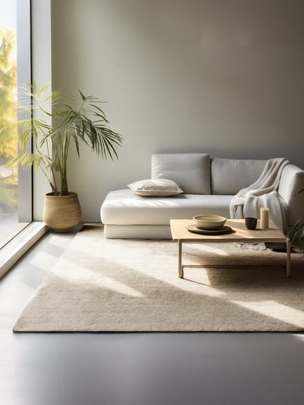 Flycarpets Bouclé Jute Handgeweven Vloerkleed - Jaipur - Naturel / Ivoorwit - 80x200 cm