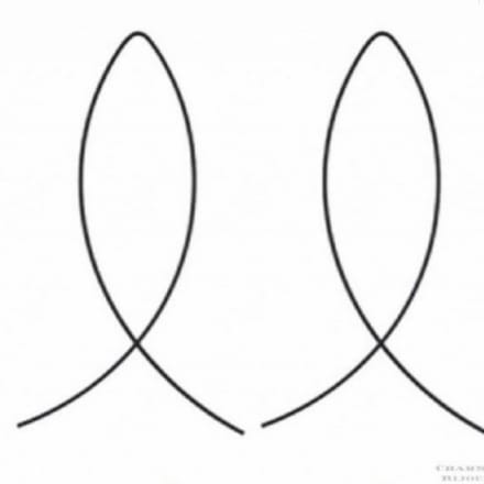 Oorbellen-Ichthus- Zwart- 7.5 cm