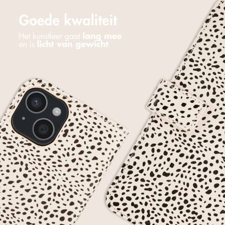 imoshion Hoesje - Geschikt voor Apple iPhone 15 - Design Bookcase smartphone - Desert Dots