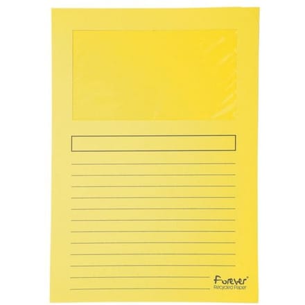 Exacompta FOREVER® Pak van 100 venstermappen 120g/m2 - 22x31cm voor A4 - Geel - 50109E