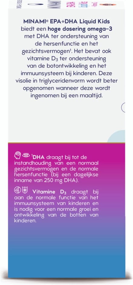 Minami EPA & DHA Liquid Kids + Vitamine D3 - 2 x 100 ml - Voordeelverpakking