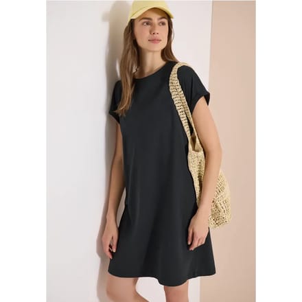 Knielange jersey jurk
