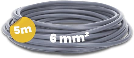 Bedradingskabel - Aderleiding Flexibel - Schakelkast Installatie - Fijndradig Koper - 5 meter 6 mm² - Grijs