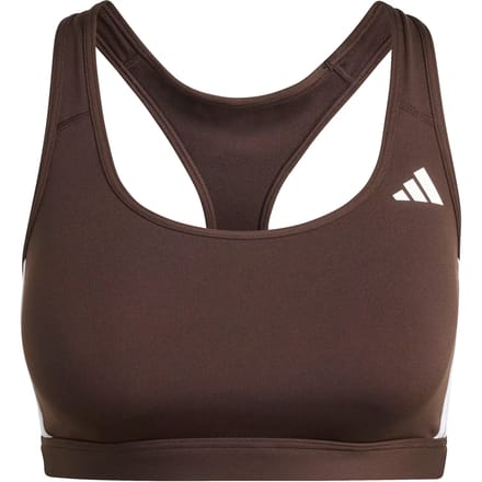 Adidas Optime Essentials Workout 3 Stripes Sportbeha Met Medium Impact Bruin S Vrouw