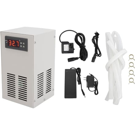 Aquarium Koeler Stil Constante Temperatuur Koeling Verwarming Vistentank Waterkoeler voor 20L Tank 70W white