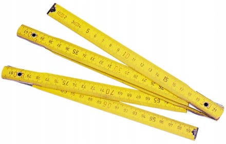 Profast - Opvouwbare Houtmaat - 2m - Geel - 10 Delen
