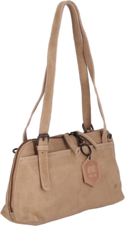Bear Design Medium Schoudertas Dames - Leer - Daphne - Beige