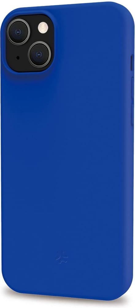 Celly Cromo Siliconen hoesje - Geschikt voor Apple iPhone 15 - TPU Back Cover - Microfiber - Blauw