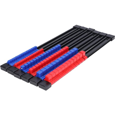 6 stuks Dopsleutel Organizer Bak Multifunctioneel ABS 1/4in 3/8in 1/2in Autoreparatiegereedschap red