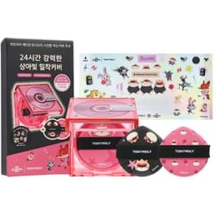 TONYMOLY - Skin Tone Fixing Cover Cushion Set Zootopia Edition - 3 Colors #01 Ivory