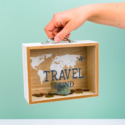 Travel Houten Koffer Spaarpot