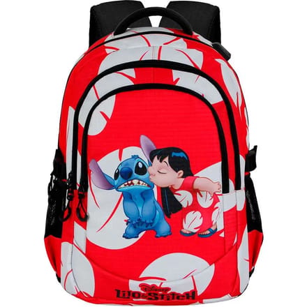 Karactermania - Disney - Lilo en Stitch - Rugzak Running PLUS - Handbagage Backpack met Trolley Bevestiging - Rugtas - Rood