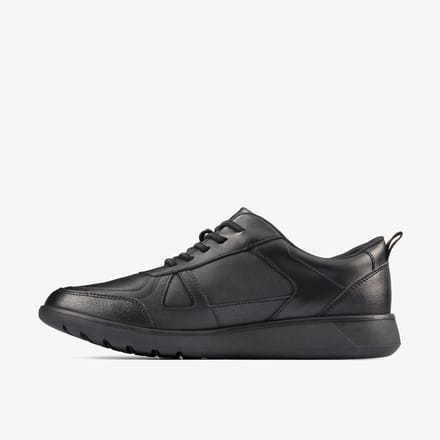 Scape Track Y Zwarte Leren Schoenen
