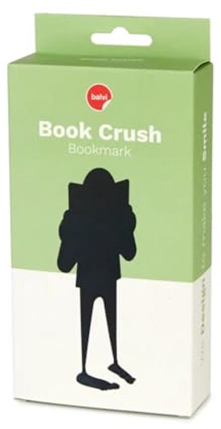 Balvi - Book Crush bookmark with funny design a figure printed by a book flat. 13cm g