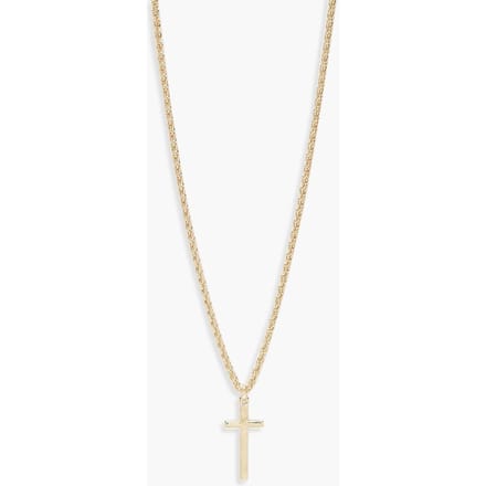 boohoo Dames Vintage ketting met kruishanger | Goud