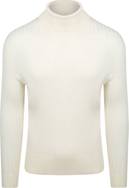 Suitable Coltrui Rib Merino Off White - Maat L - Heren