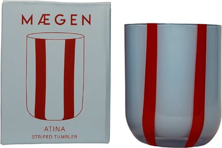 Maegen Drinkglas Strepen Blauw Rood Atina
