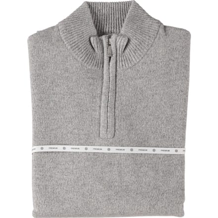 Fellows United Pullover Premium Half Zip Jersey Knit Grey Mel.  M