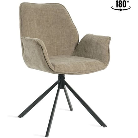 Eetkamerstoel Lenny Taupe - Giga Meubel - Set van 2